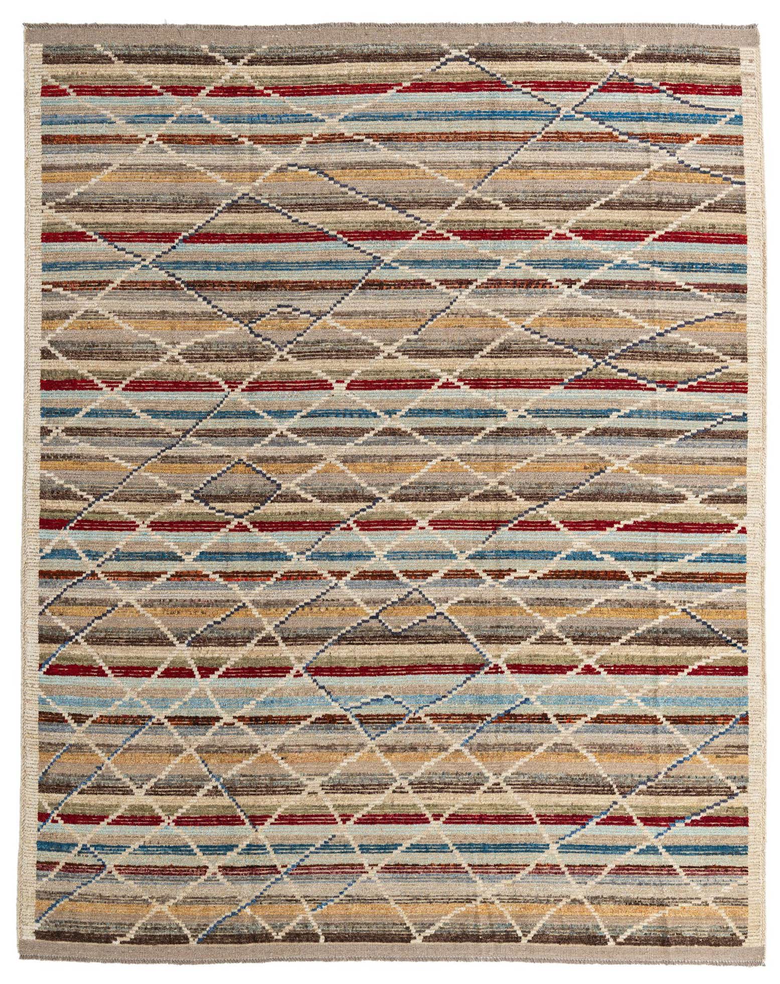 8' 6 x 10' 7 Hand Knotted Moroccan Wool Rug