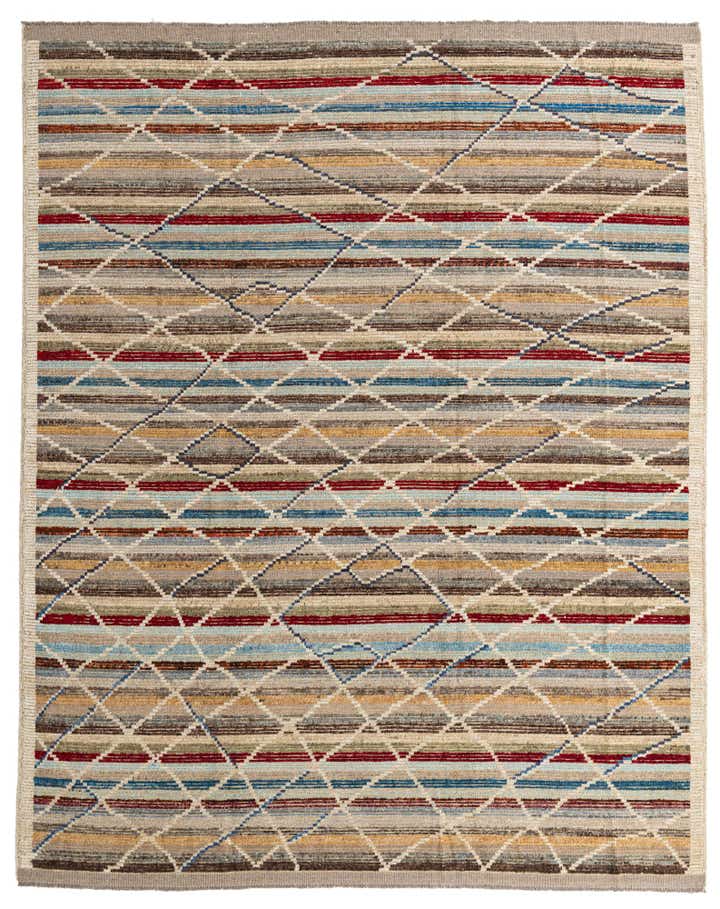 8' 6 x 10' 7 Hand Knotted Moroccan Wool Rug
