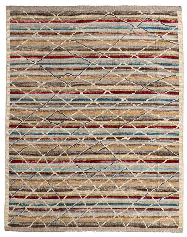 Detail image of 8' 6 x 10' 7 Hand Knotted Moroccan Wool Rug
