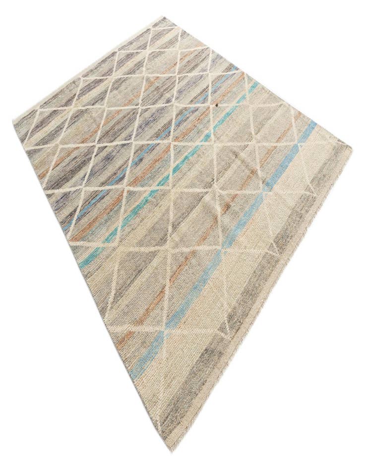 Detail image of 8' 1 x 10' 2  Hand Knotted Moroccan Wool Rug