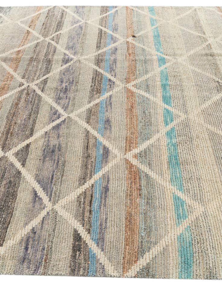 Detail image of 8' 1 x 10' 2  Hand Knotted Moroccan Wool Rug