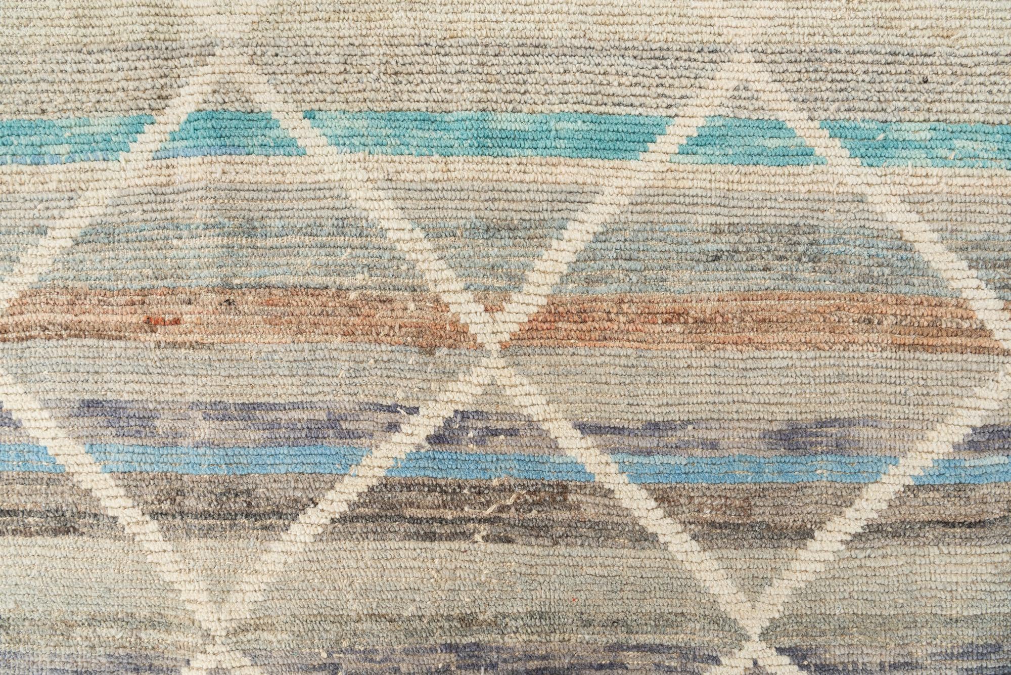 8' 1 x 10' 2 Hand Knotted Moroccan Wool Rug