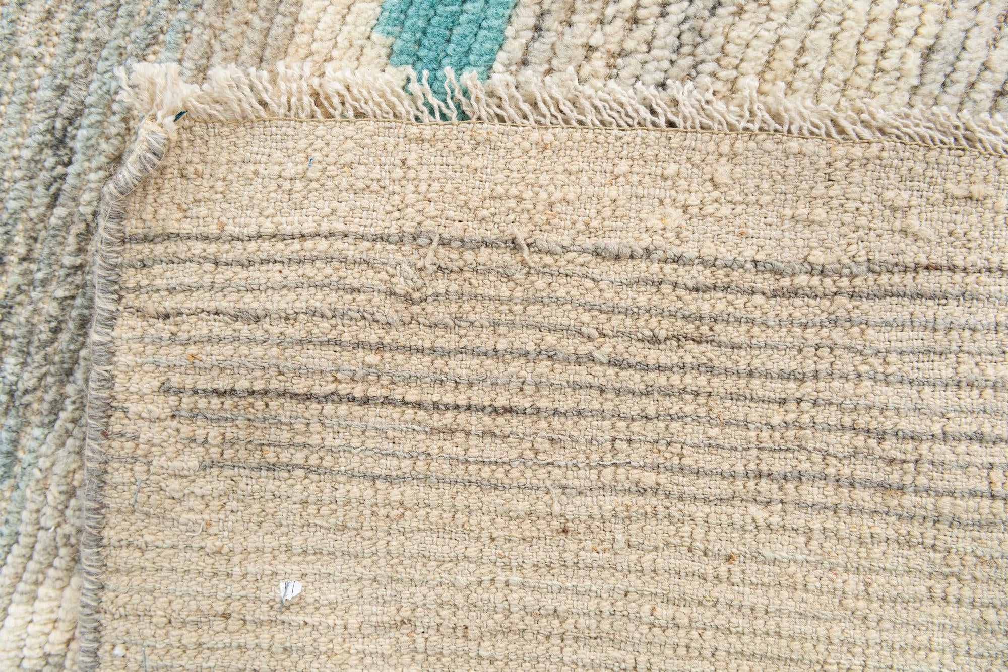 8' 1 x 10' 2 Hand Knotted Moroccan Wool Rug