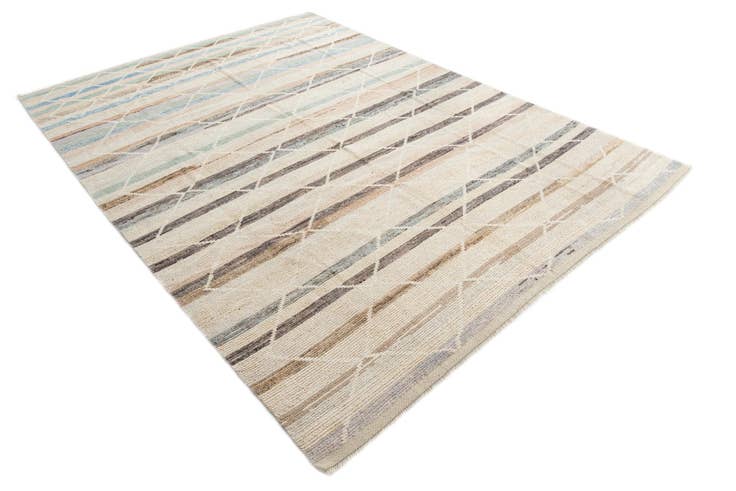 Detail image of 9' x 12' 7 Hand Knotted Moroccan Wool Rug