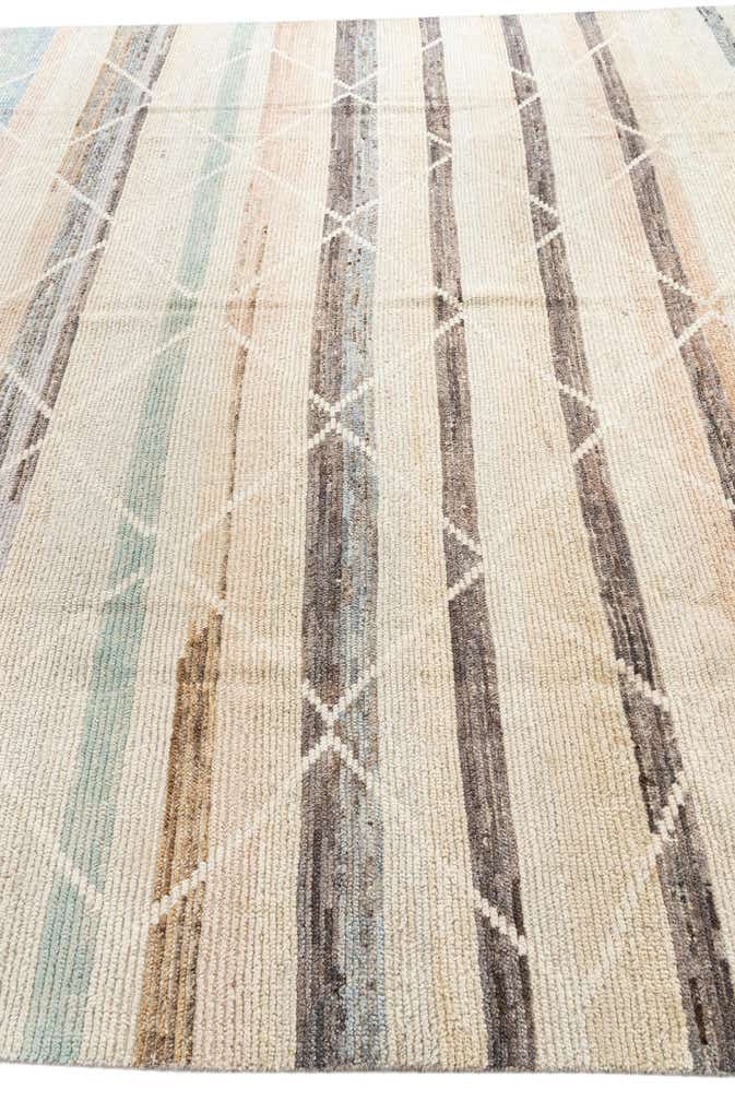 9' x 12' 7 Hand Knotted Moroccan Wool Rug