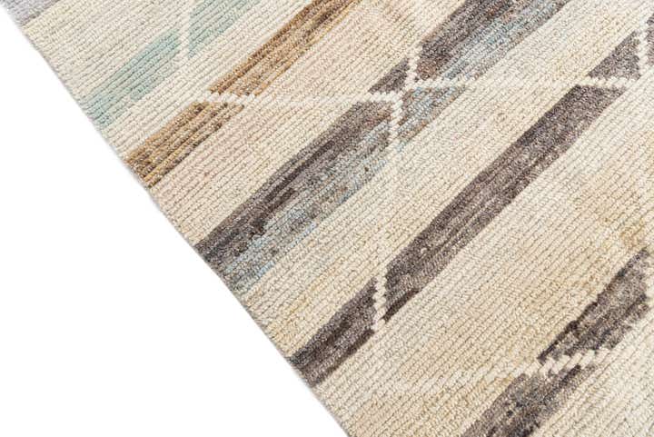 9' x 12' 7 Hand Knotted Moroccan Wool Rug
