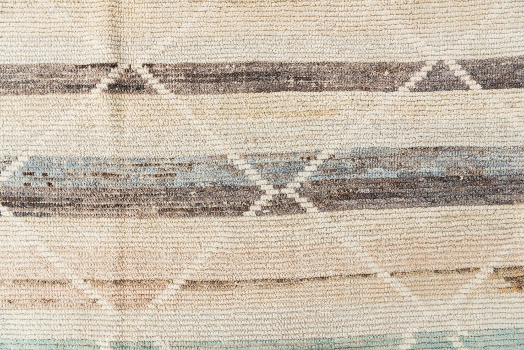 9' x 12' 7 Hand Knotted Moroccan Wool Rug
