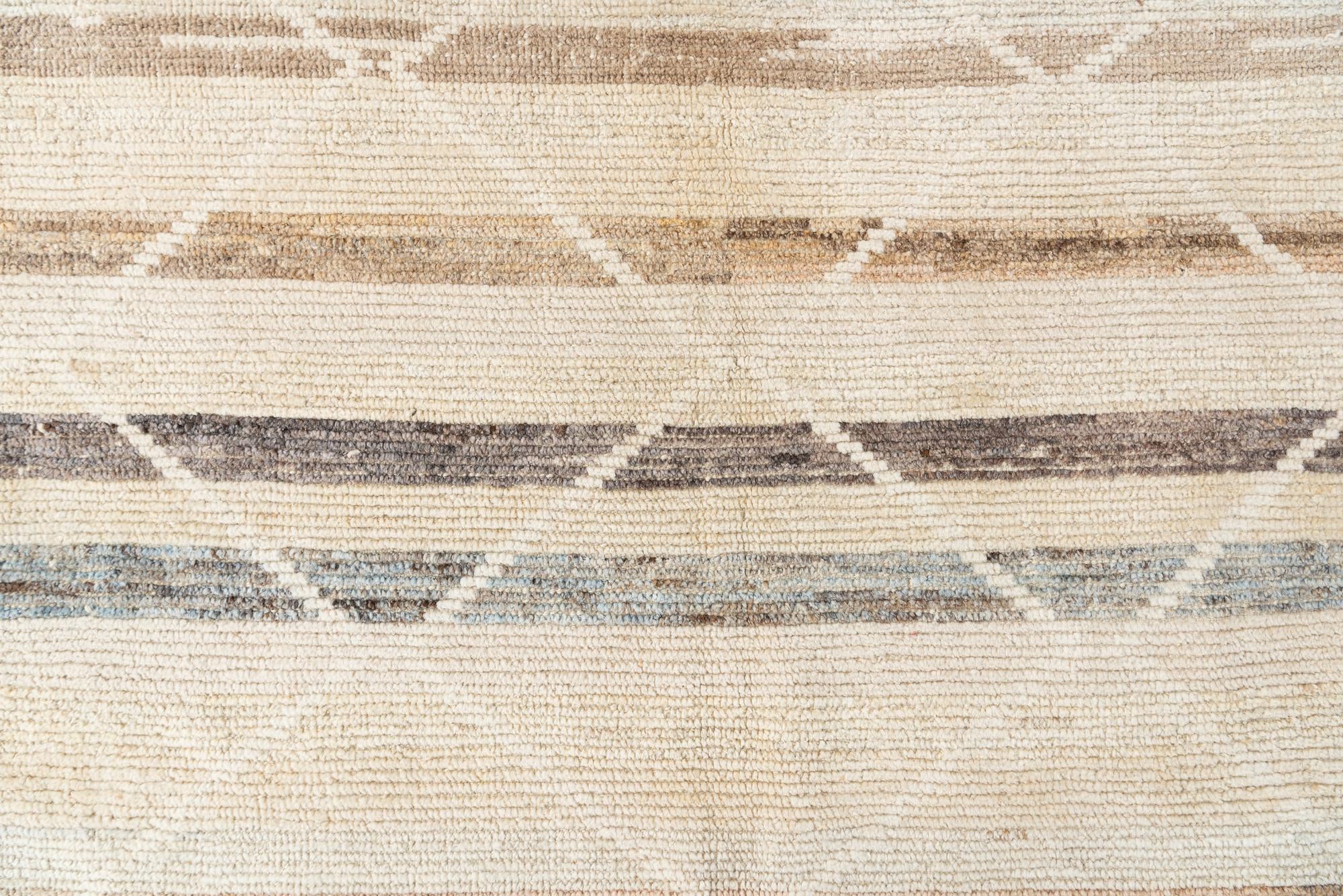 9' x 12' 7 Hand Knotted Moroccan Wool Rug