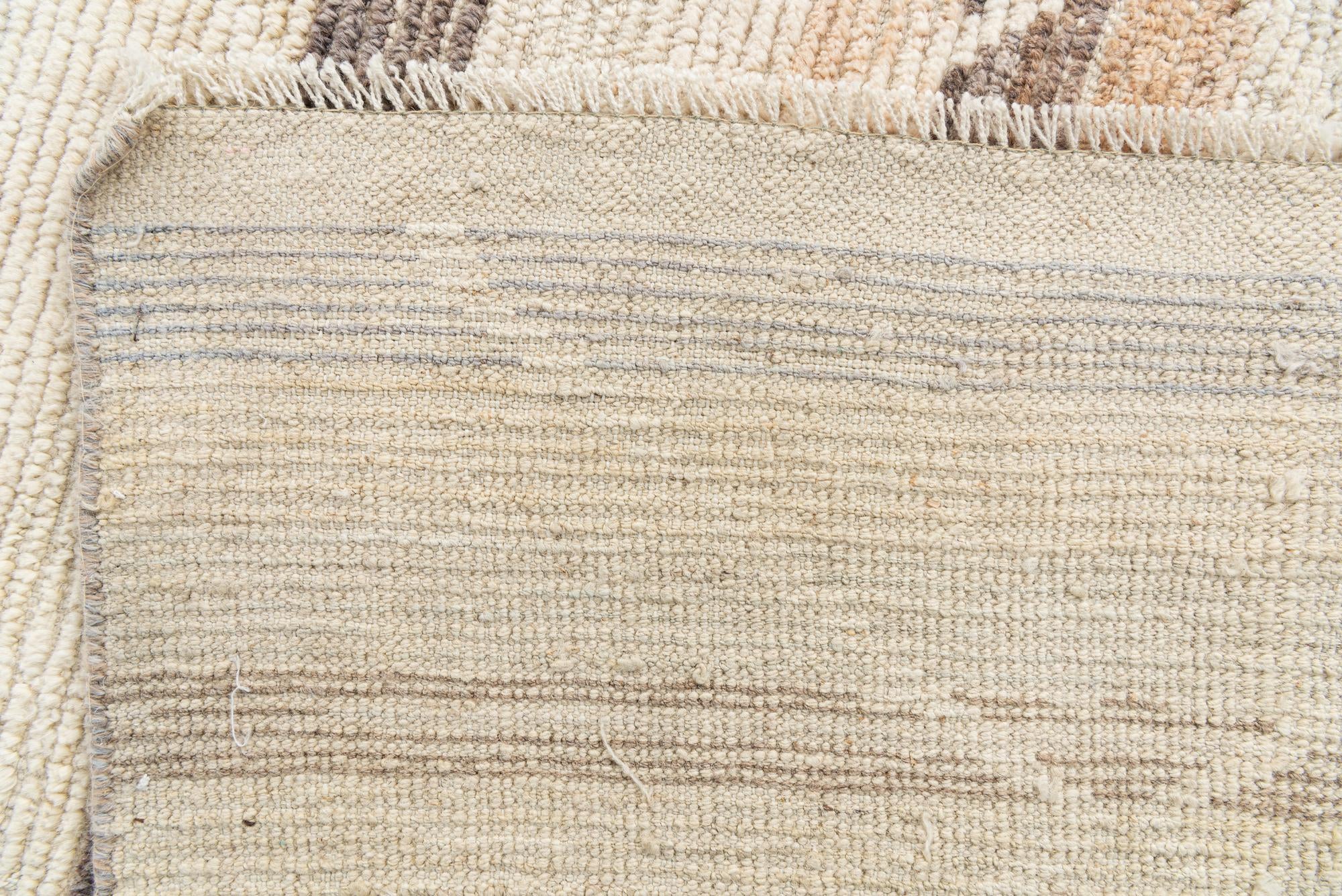 9' x 12' 7 Hand Knotted Moroccan Wool Rug