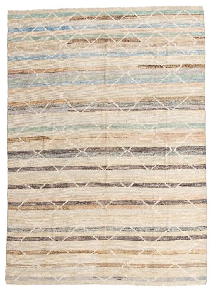 9' x 12' 7 Hand Knotted Moroccan Wool Rug