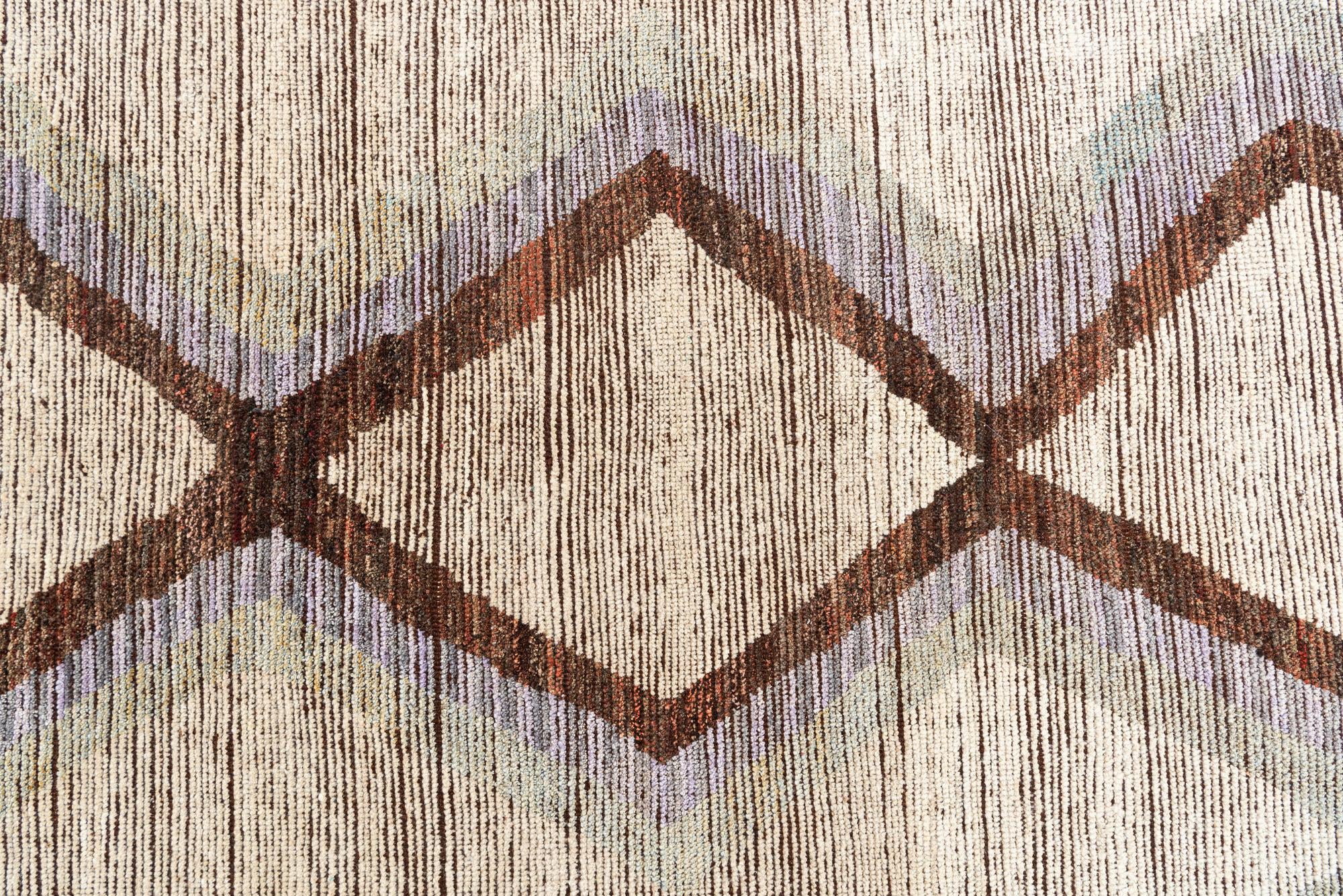 9' 5 x 12' 4 Hand Knotted Moroccan Wool Rug