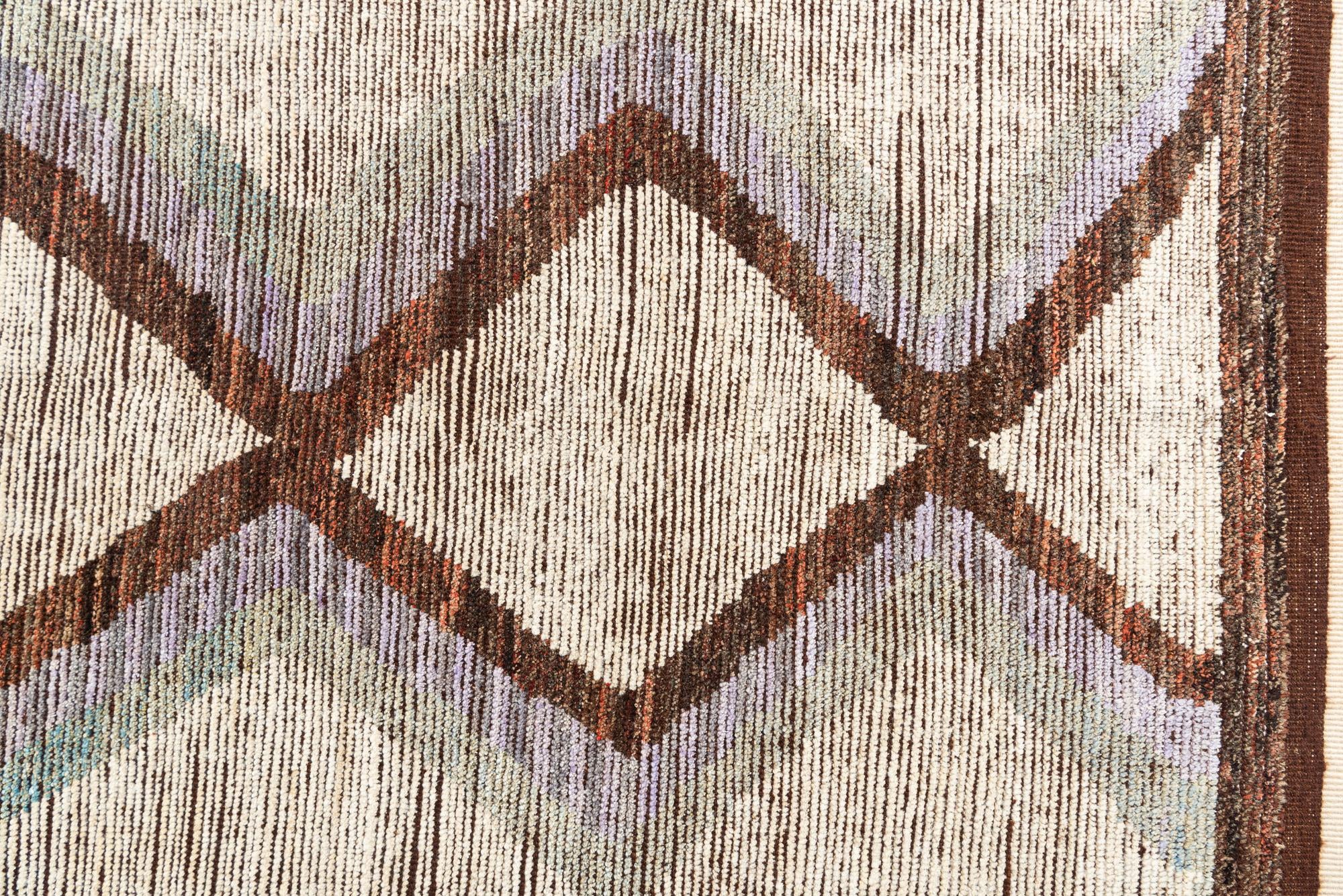 9' 5 x 12' 4 Hand Knotted Moroccan Wool Rug