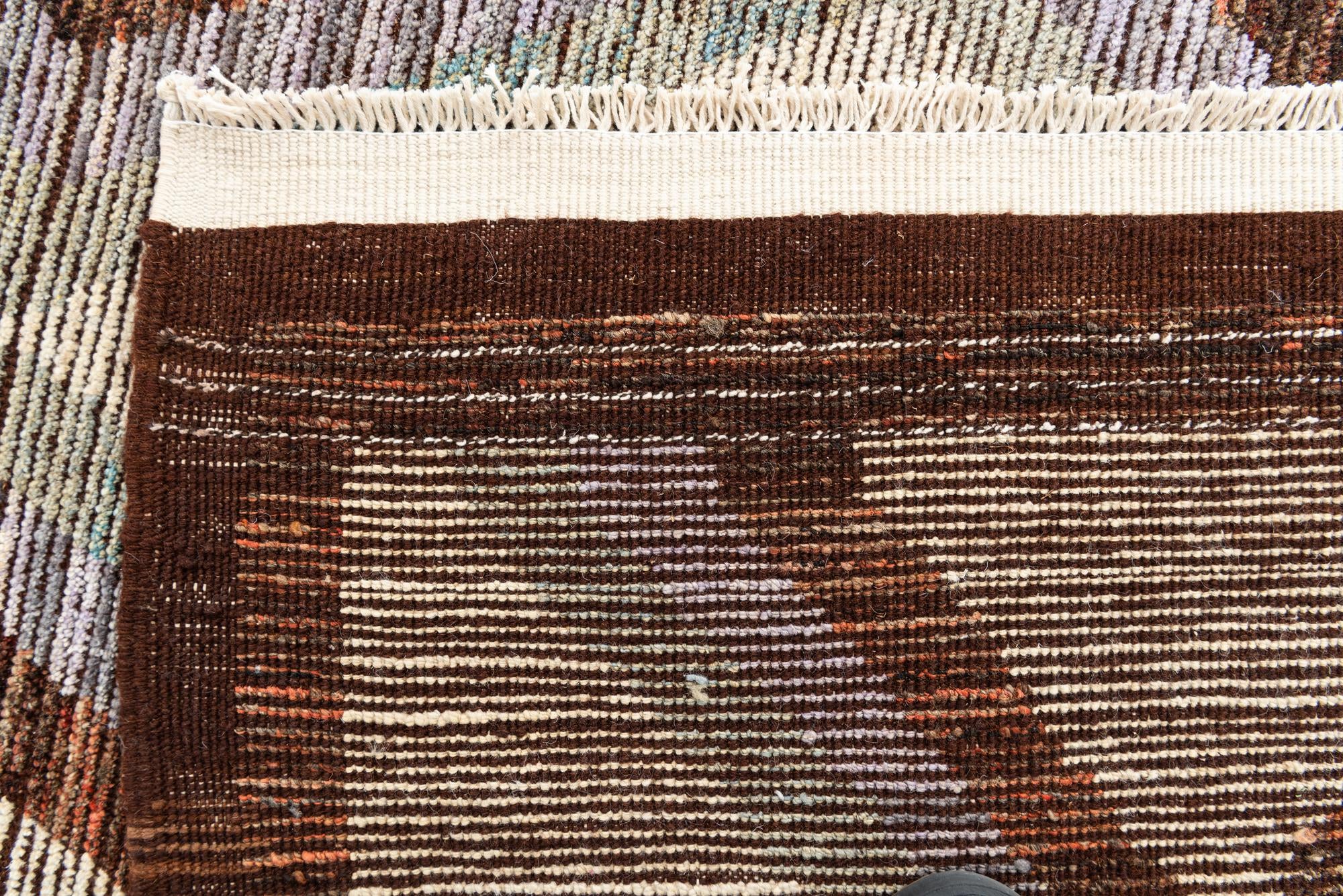 9' 5 x 12' 4 Hand Knotted Moroccan Wool Rug