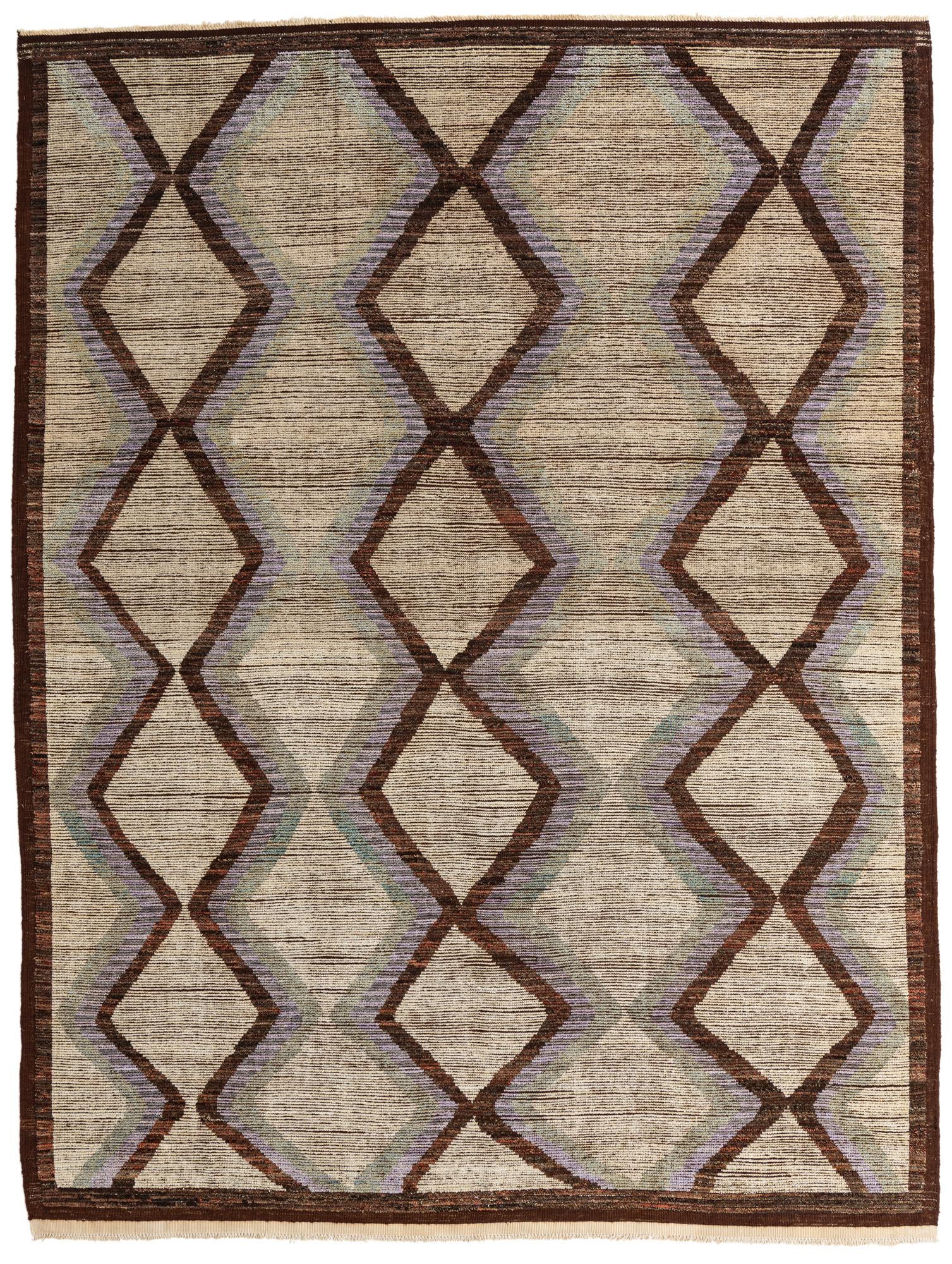 9' 5 x 12' 4 Hand Knotted Moroccan Wool Rug