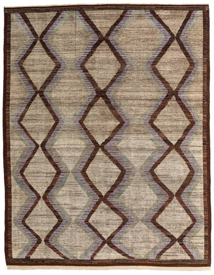 Detail image of 9' 5 x 12' 4 Hand Knotted Moroccan Wool Rug