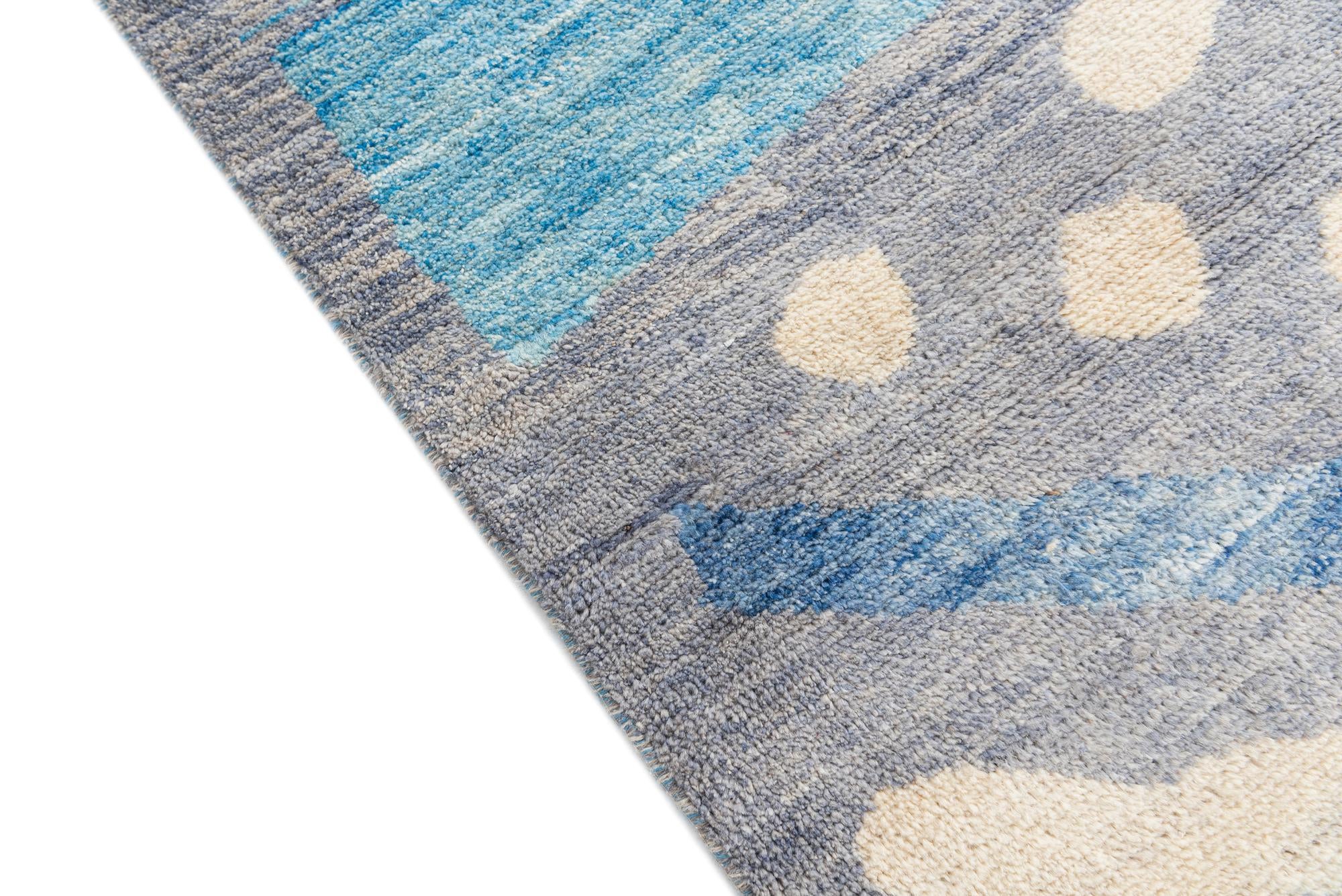 5' 6 x 8' Hand Knotted Moroccan Wool Rug