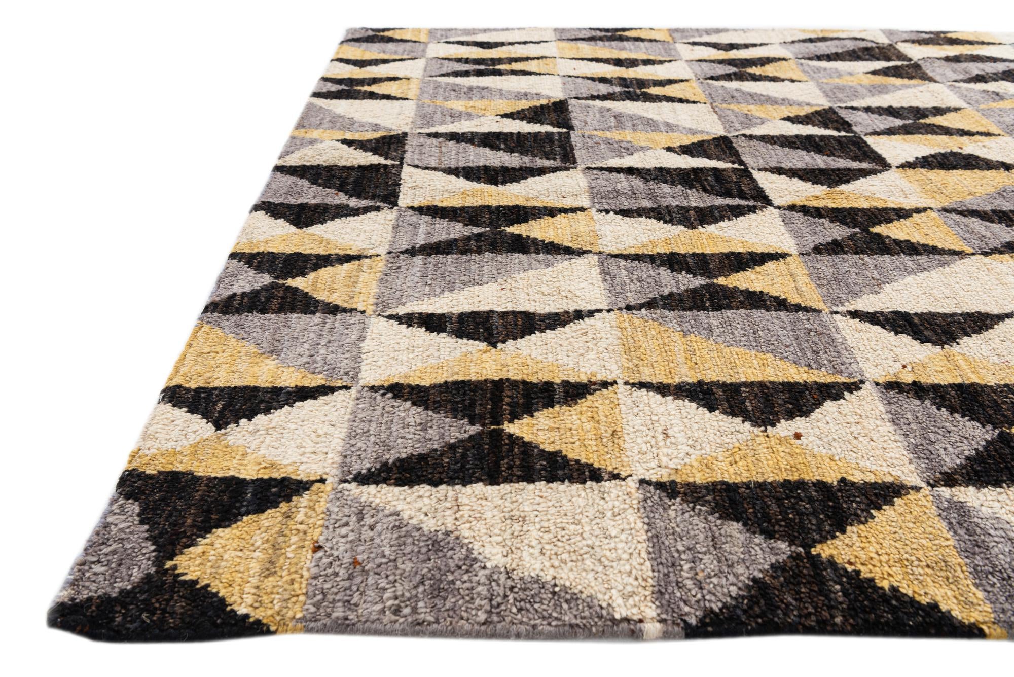 5' x 7' 8 Hand Knotted Moroccan Wool Rug