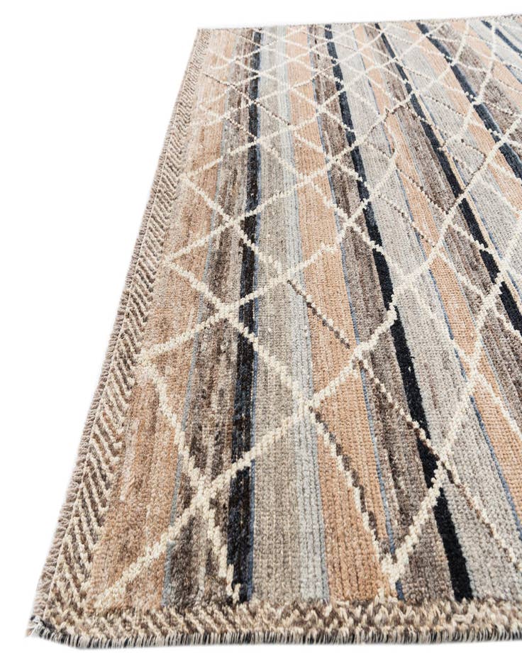 Detail image of 6' x 9' 3  Hand Knotted Moroccan Wool Rug