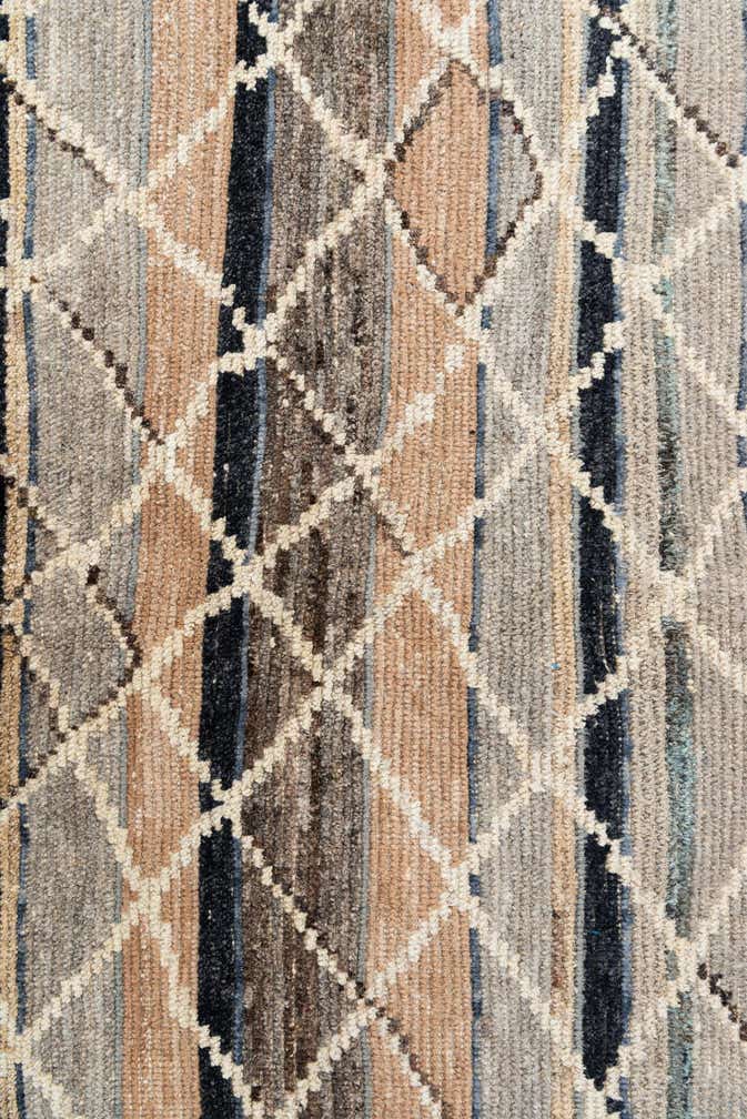 6' x 9' 3 Hand Knotted Moroccan Wool Rug