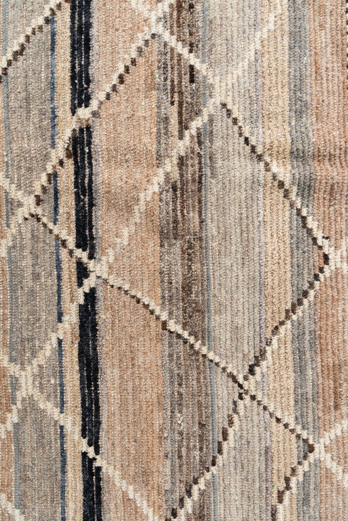 6' x 9' 3 Hand Knotted Moroccan Wool Rug