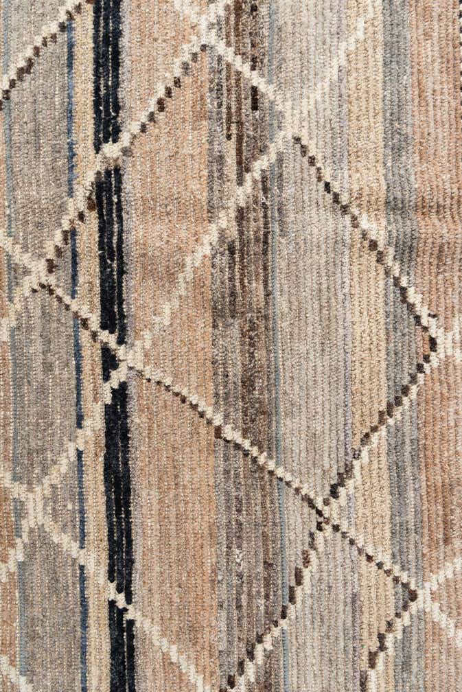 6' x 9' 3 Hand Knotted Moroccan Wool Rug