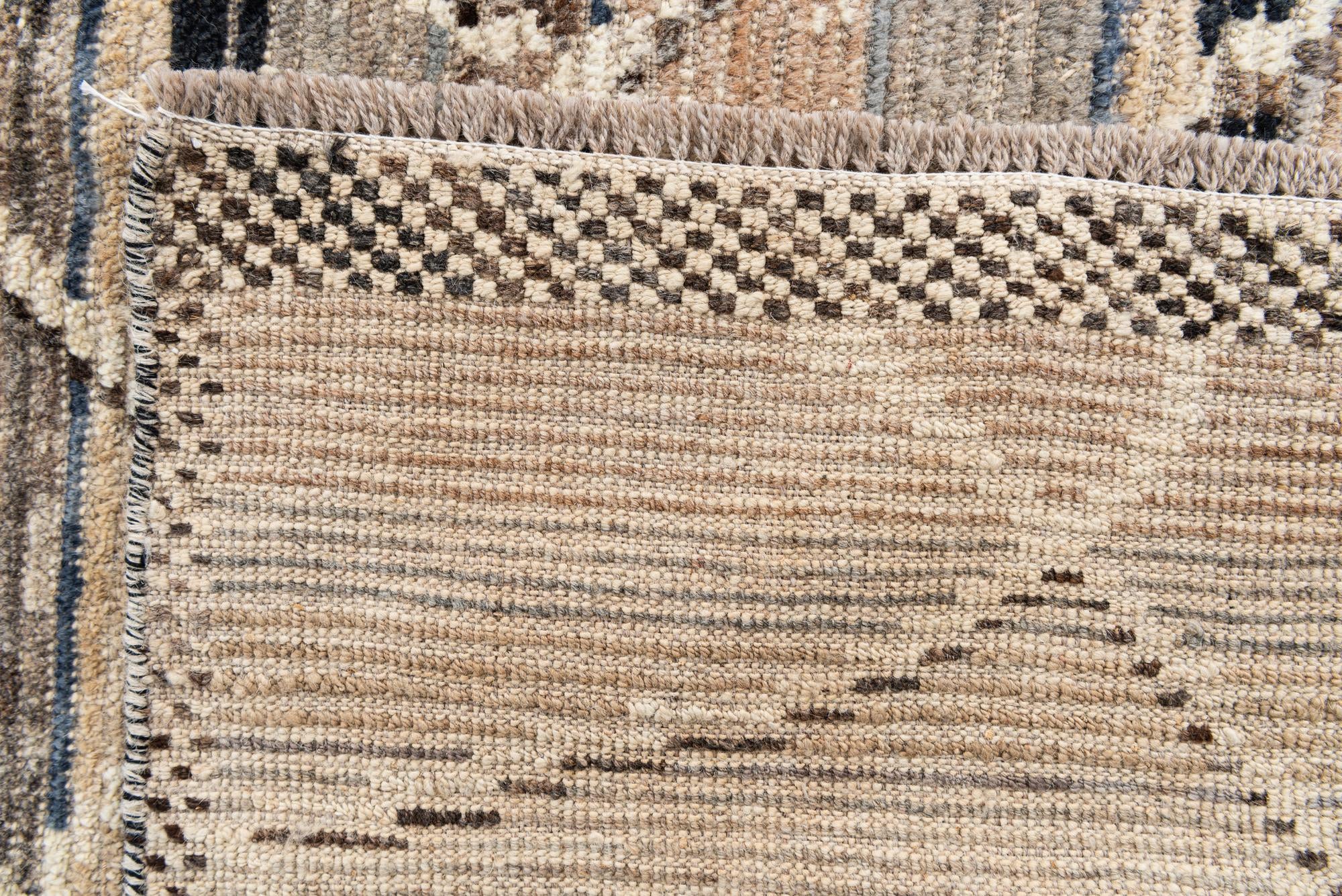 6' x 9' 3 Hand Knotted Moroccan Wool Rug