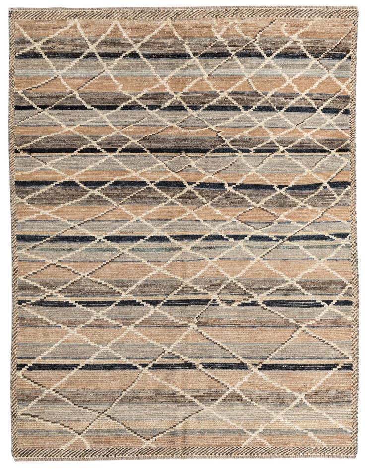 Detail image of 6' x 9' 3 Hand Knotted Moroccan Wool Rug