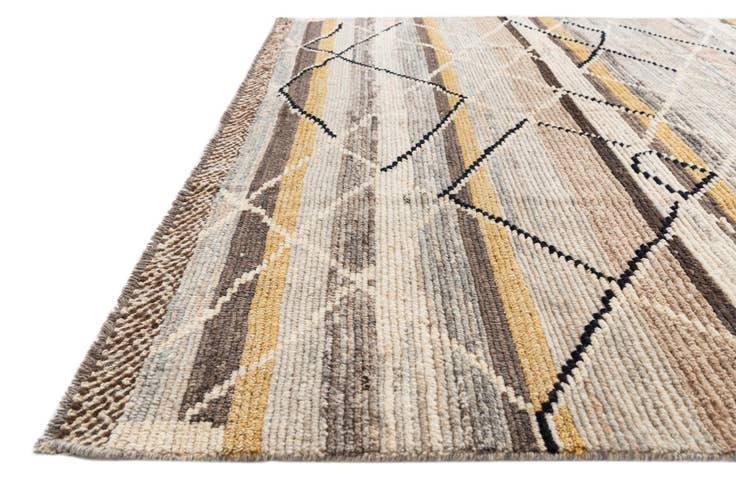 Detail image of 5' 9 x 9' 3 Hand Knotted Moroccan Wool Rug