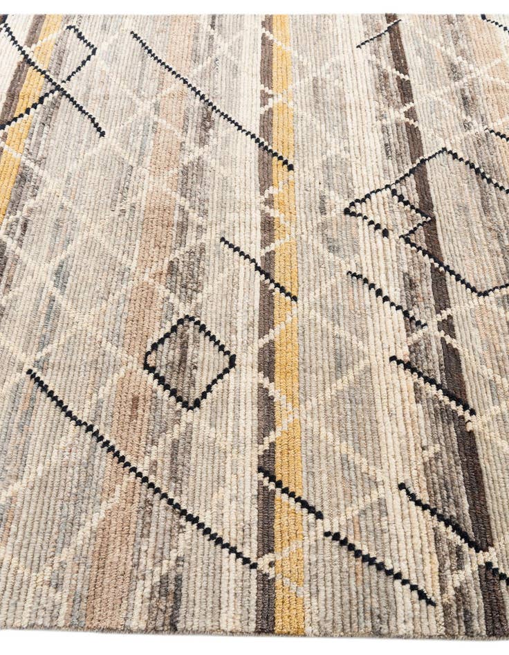 Detail image of 5' 9 x 9' 3  Hand Knotted Moroccan Wool Rug