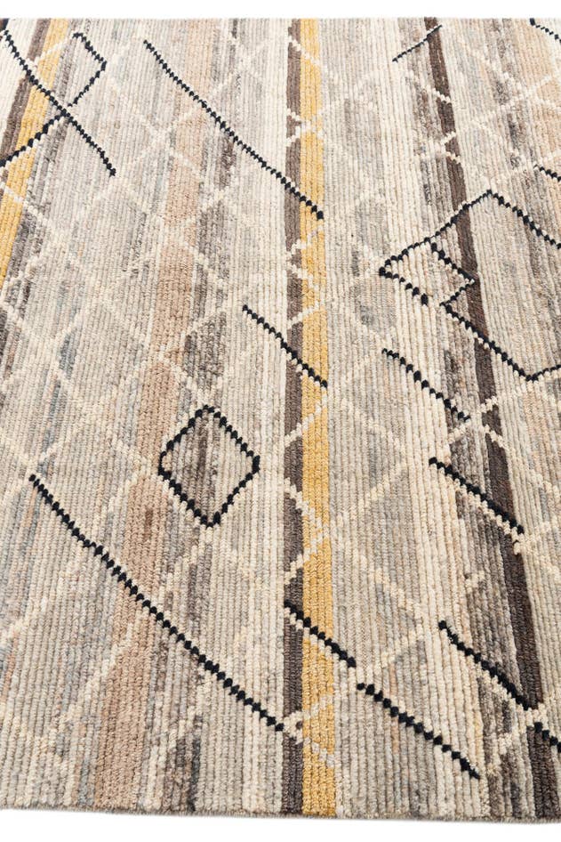 Detail image of 5' 9 x 9' 3 Hand Knotted Moroccan Wool Rug