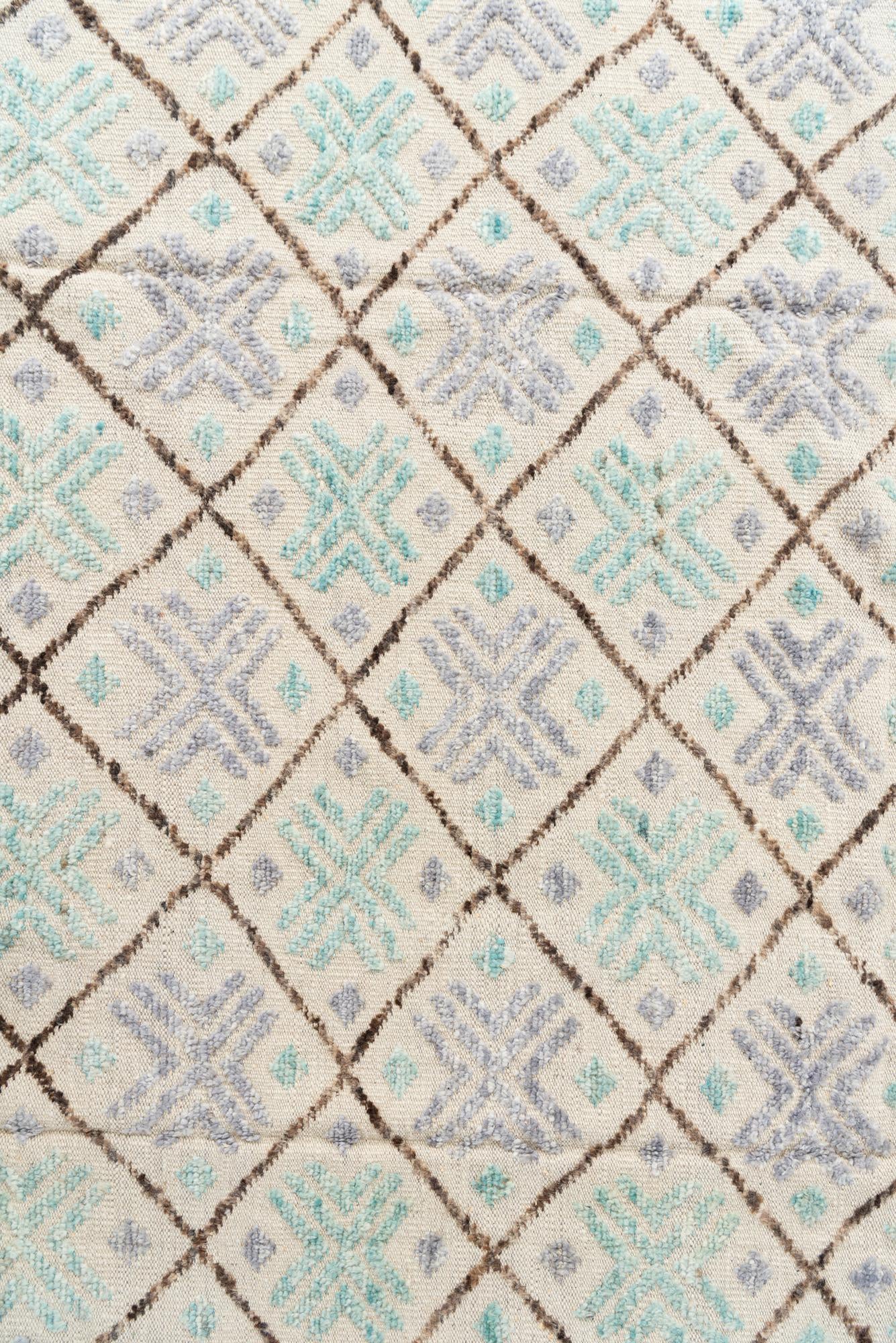 7' 5 x 10' 2 Hand Knotted Moroccan Wool Rug