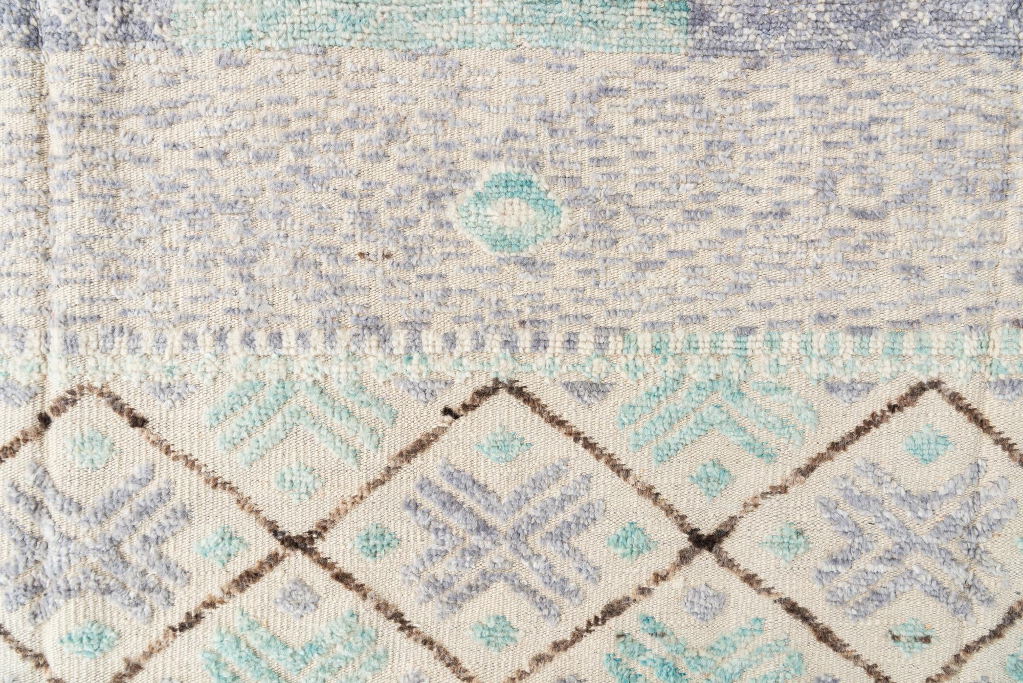 7' 5 x 10' 2 Hand Knotted Moroccan Wool Rug