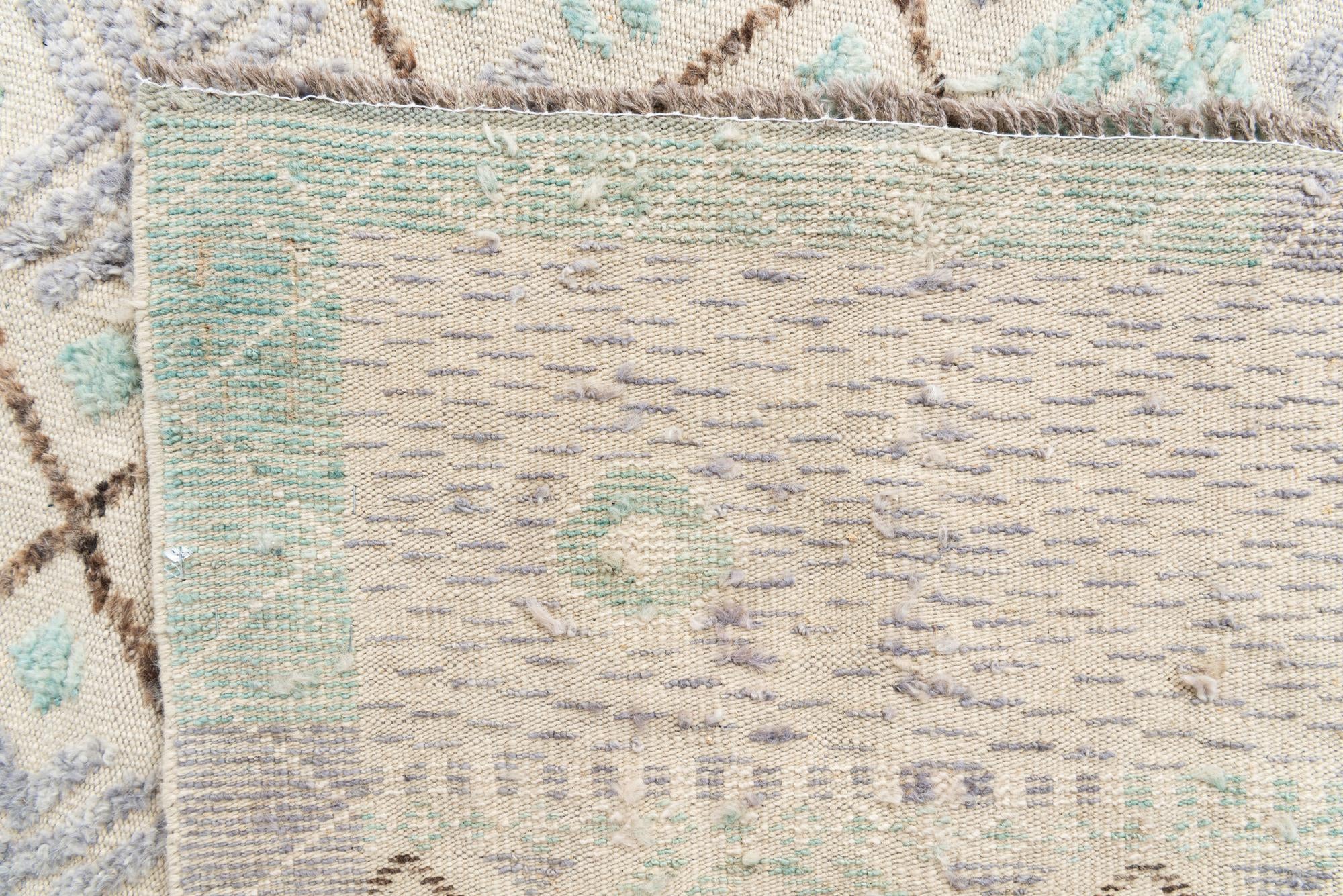 7' 5 x 10' 2 Hand Knotted Moroccan Wool Rug