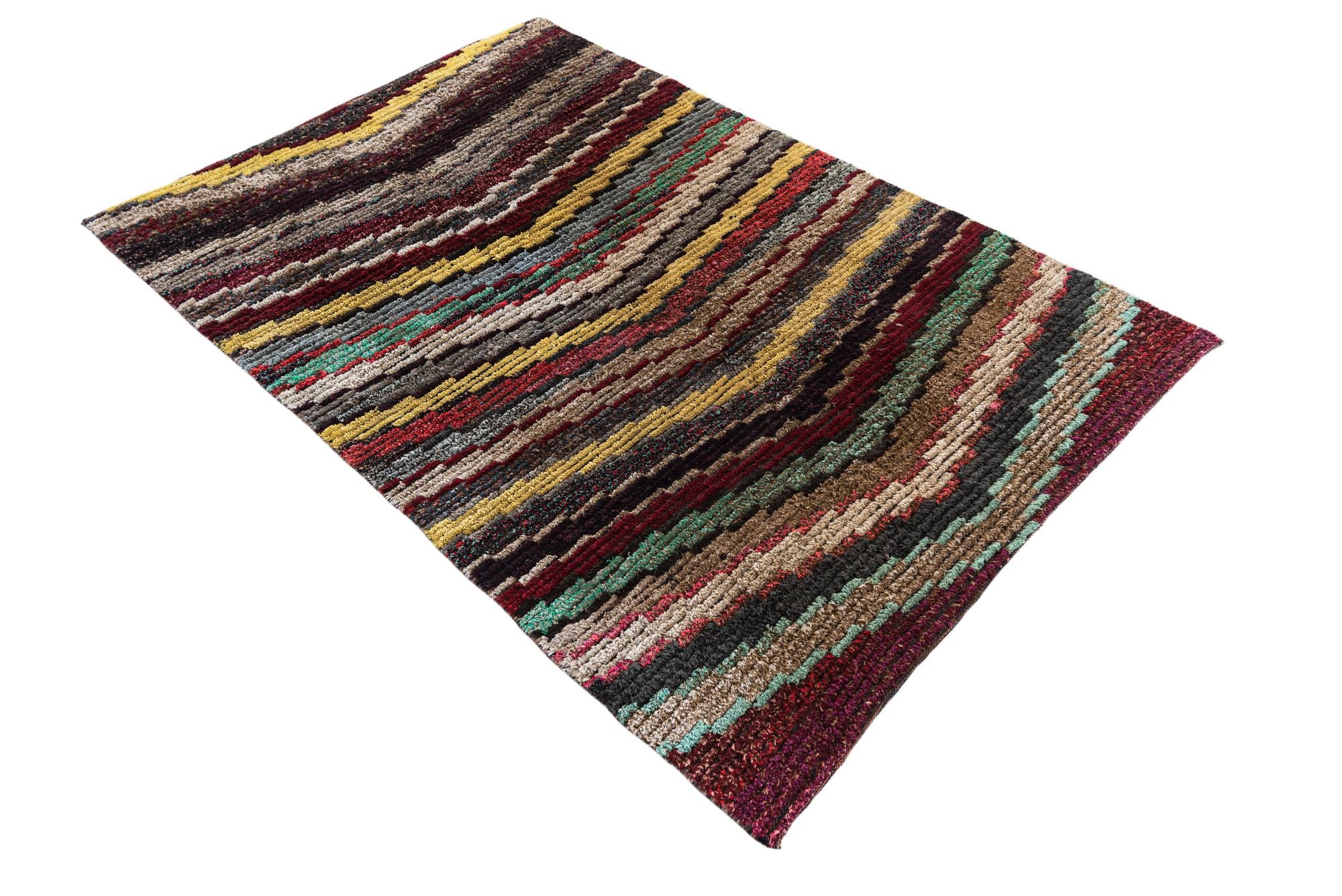 3' 10 x 5' 10 Hand Knotted Moroccan Wool Rug