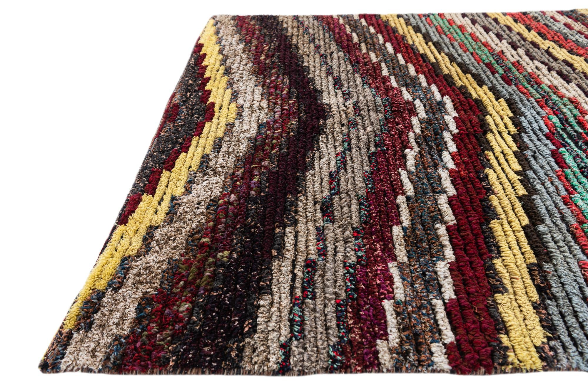 3' 10 x 5' 10 Hand Knotted Moroccan Wool Rug