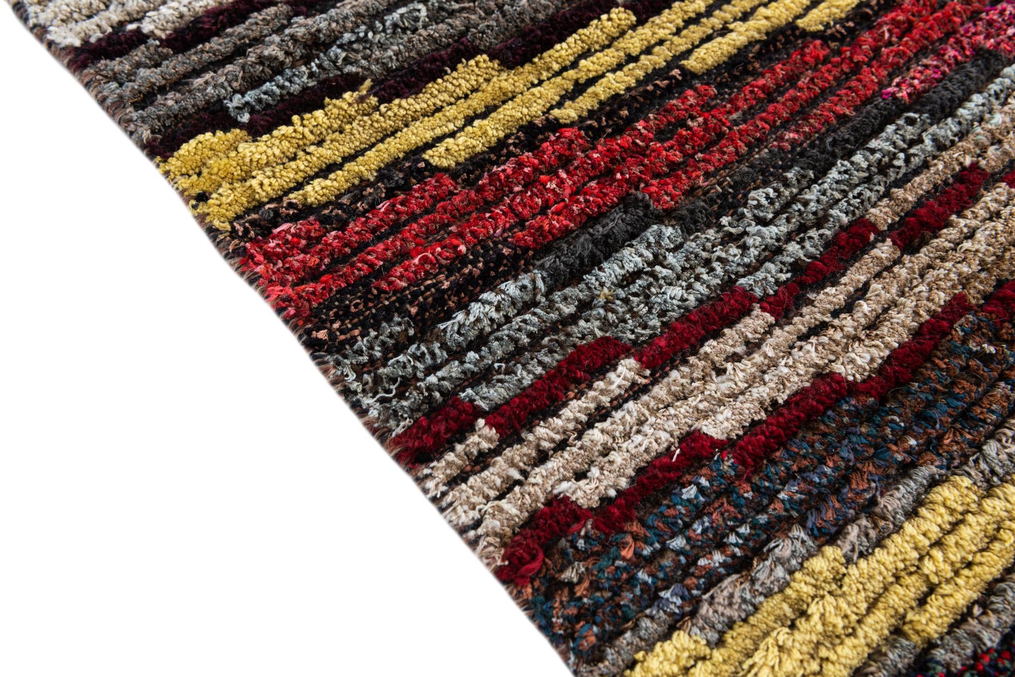 3' 10 x 5' 10 Hand Knotted Moroccan Wool Rug