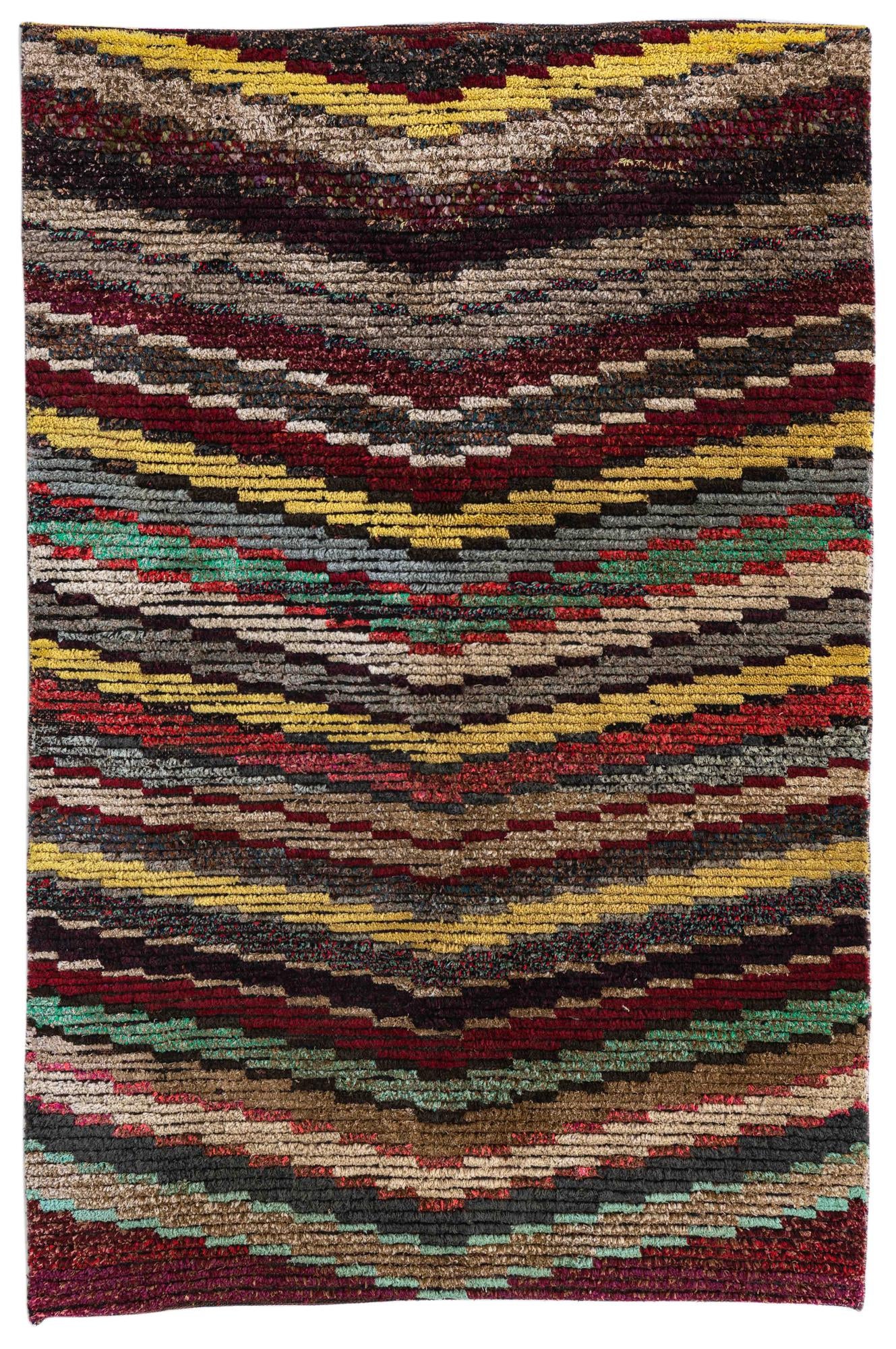 3' 10 x 5' 10 Hand Knotted Moroccan Wool Rug