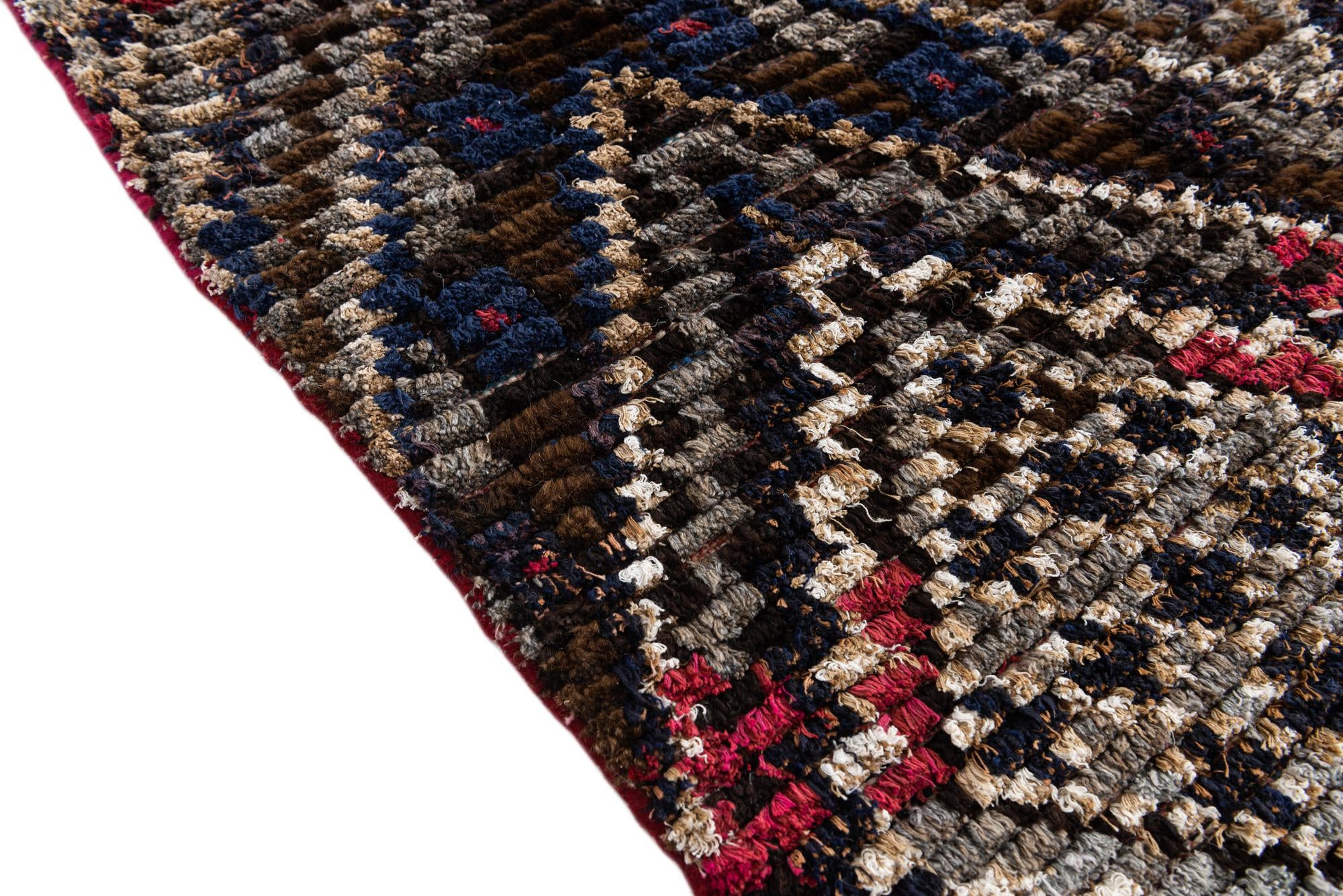 7' 8 x 9' 8 Hand Knotted Moroccan Wool Rug