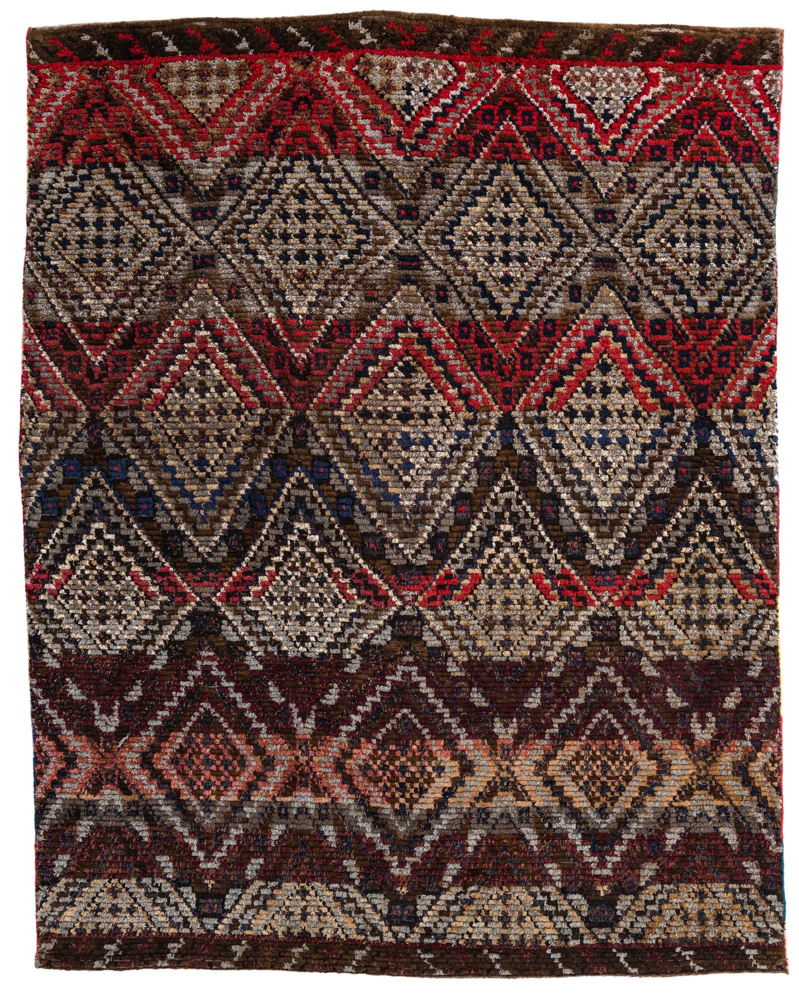 7' 8 x 9' 8 Hand Knotted Moroccan Wool Rug