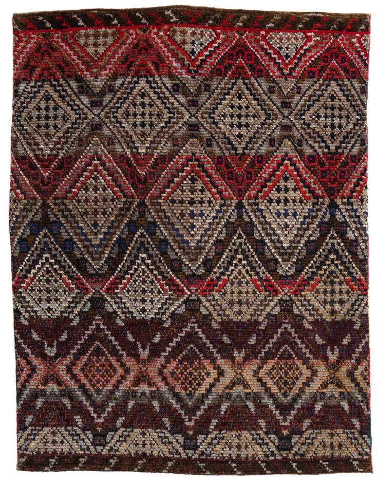 Detail image of 7' 8 x 9' 8 Hand Knotted Moroccan Wool Rug