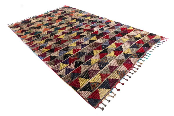 Detail image of 6' 1 x 9' 8 Hand Knotted Moroccan Wool Rug