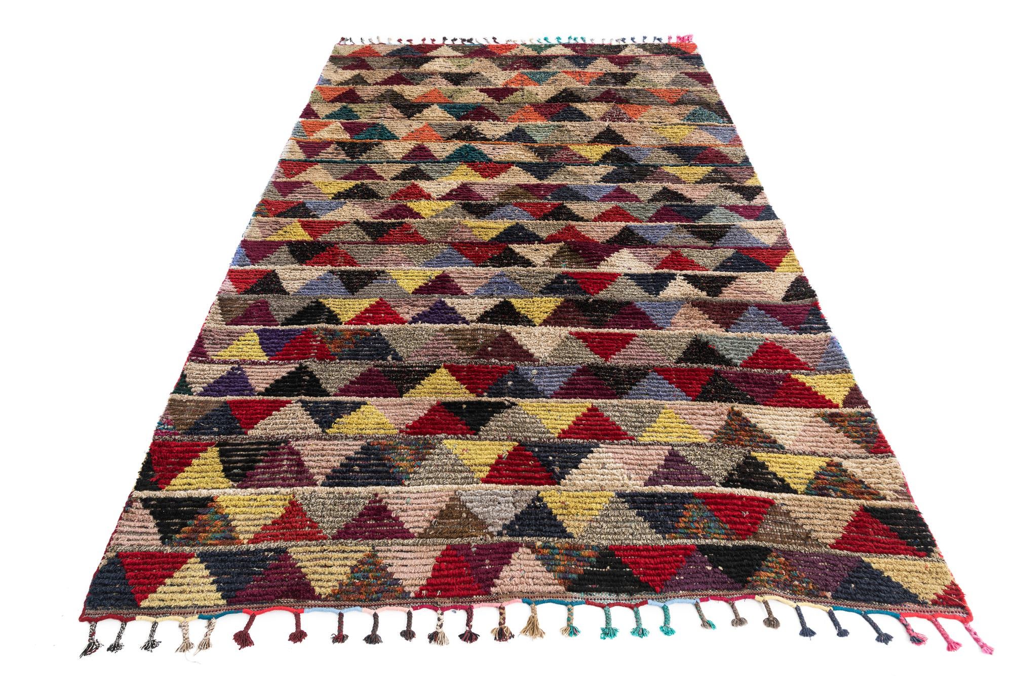 6' 1 x 9' 8 Hand Knotted Moroccan Wool Rug