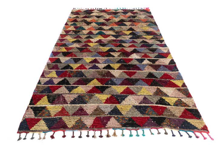 6' 1 x 9' 8 Hand Knotted Moroccan Wool Rug