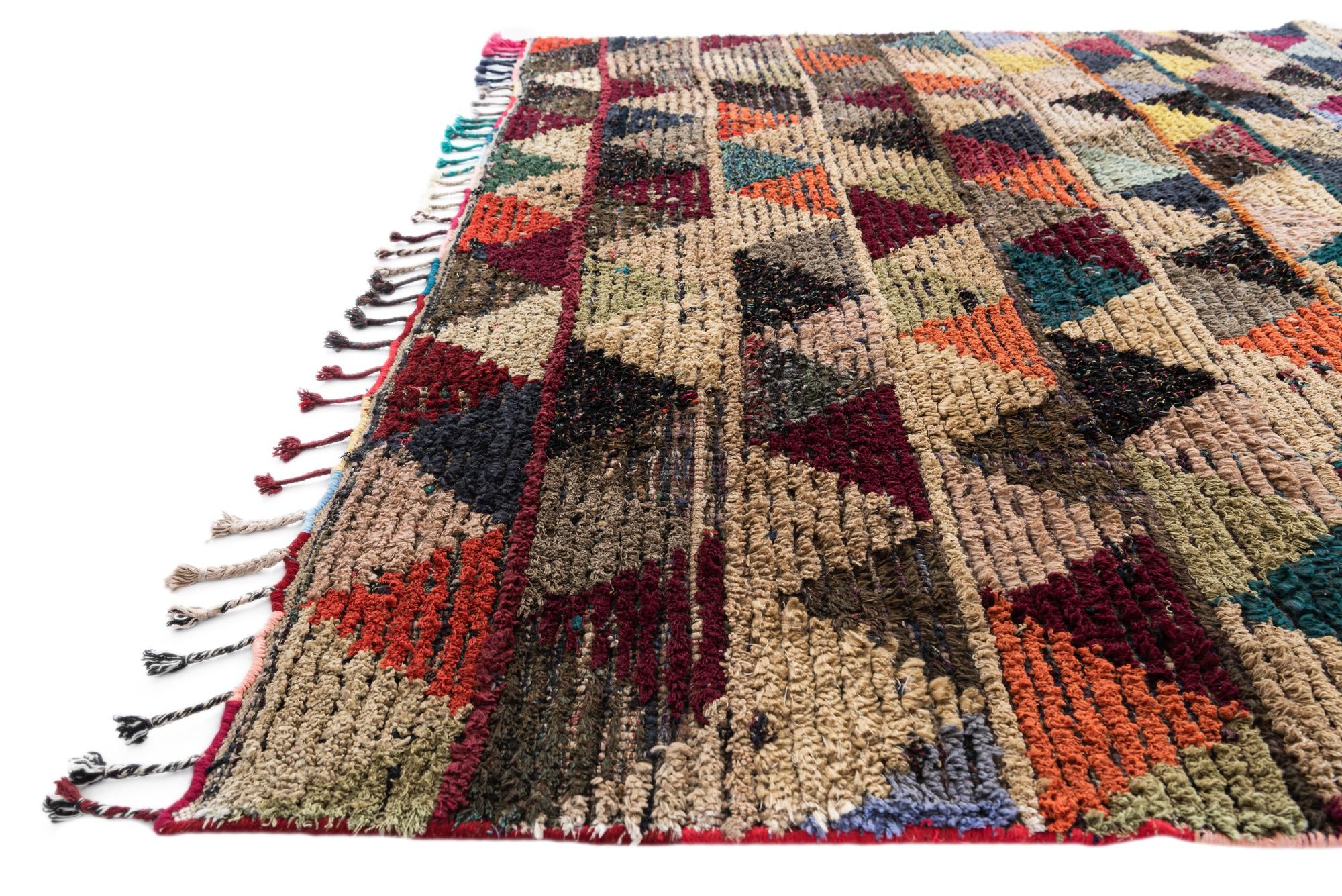 6' 1 x 9' 8 Hand Knotted Moroccan Wool Rug