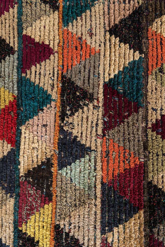 6' 1 x 9' 8 Hand Knotted Moroccan Wool Rug