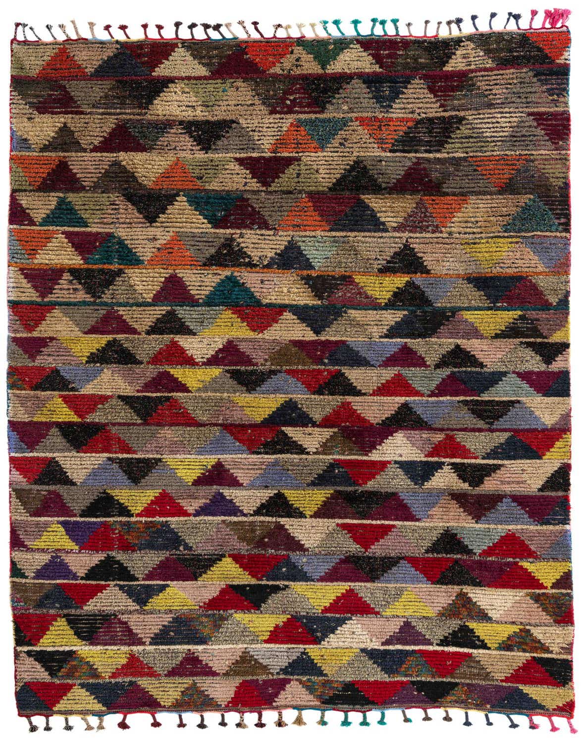 6' 1 x 9' 8 Hand Knotted Moroccan Wool Rug
