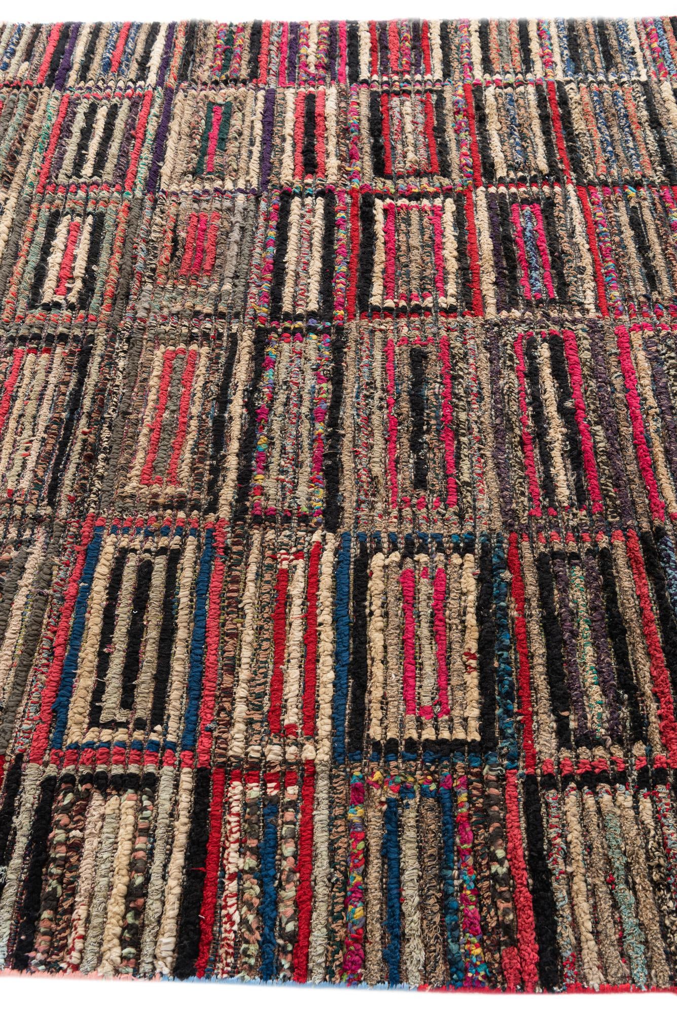 6' 3 x 9' 6 Hand Knotted Moroccan Wool Rug