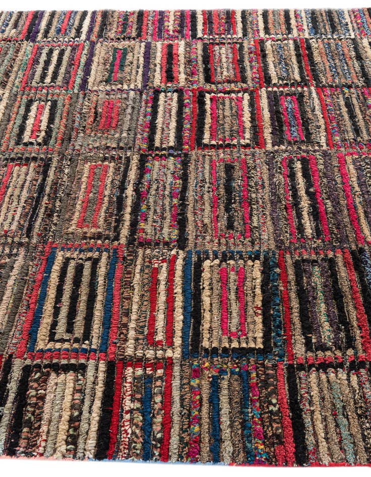 Detail image of 6' 3 x 9' 6  Hand Knotted Moroccan Wool Rug