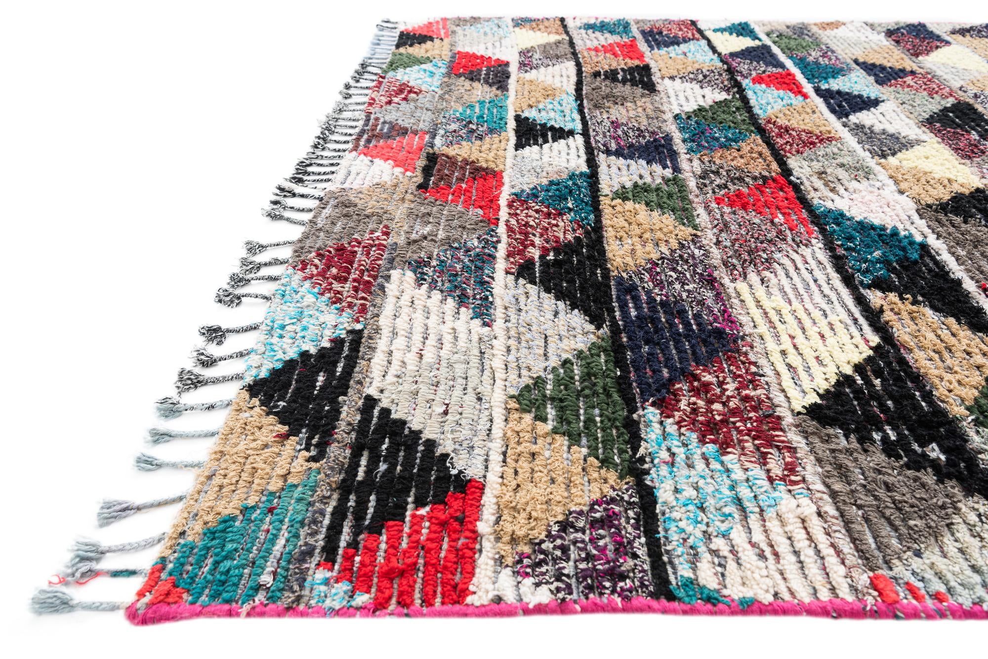 5' 4 x 8' Hand Knotted Moroccan Wool Rug