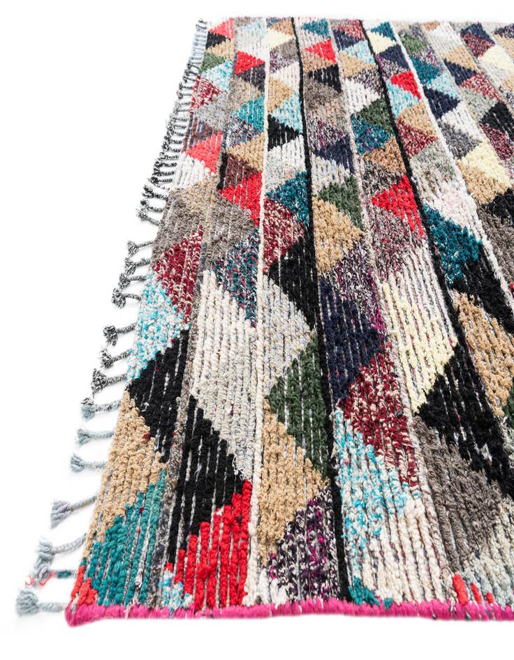 Detail image of 5' 4 x 8'  Hand Knotted Moroccan Wool Rug